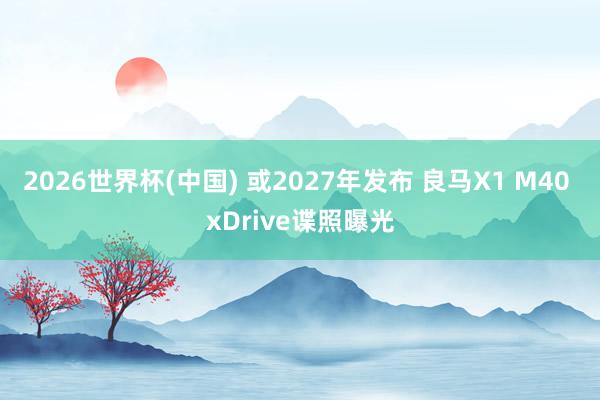 2026世界杯(中国) 或2027年发布 良马X1 M40 xDrive谍照曝光