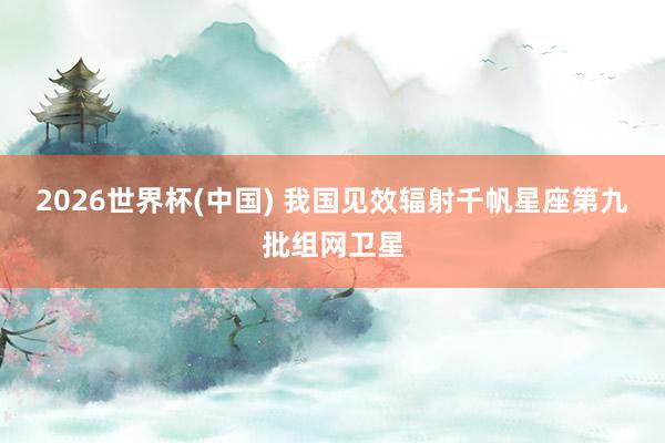 2026世界杯(中国) 我国见效辐射千帆星座第九批组网卫星