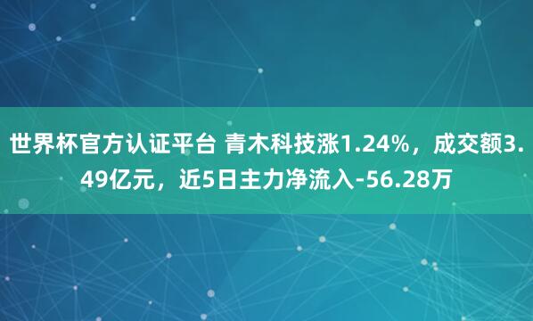 世界杯官方认证平台 青木科技涨1.24%,成交额3.49亿元,近5日主力净流入-56.28万