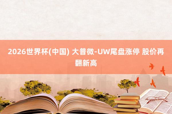 2026世界杯(中国) 大普微-UW尾盘涨停 股价再翻新高