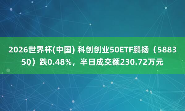 2026世界杯(中国) 科创创业50ETF鹏扬（588350）跌0.48%，半日成交额230.72万元