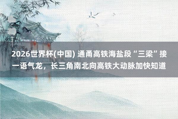 2026世界杯(中国) 通甬高铁海盐段“三梁”接一语气龙,长三角南北向高铁大动脉加快知道