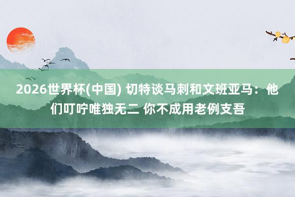 2026世界杯(中国) 切特谈马刺和文班亚马:他们叮咛唯独无二 你不成用老例支吾