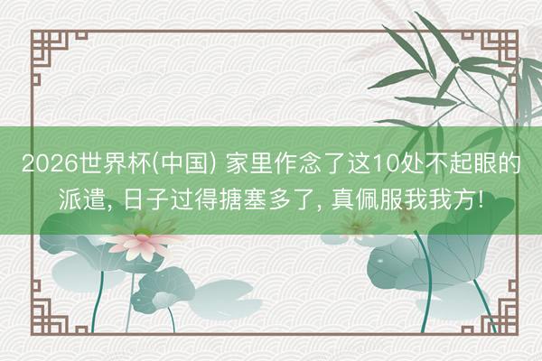2026世界杯(中国) 家里作念了这10处不起眼的派遣， 日子过得搪塞多了， 真佩服我我方!